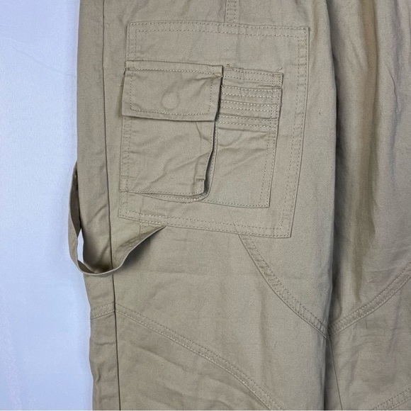 Forever 21 Khaki Pull On Cargo Utility Jogger Pants M - Picture 4 of 4